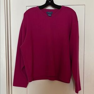 Faconnable Pink Crew Neck Sweater Knit Long Sleeve
